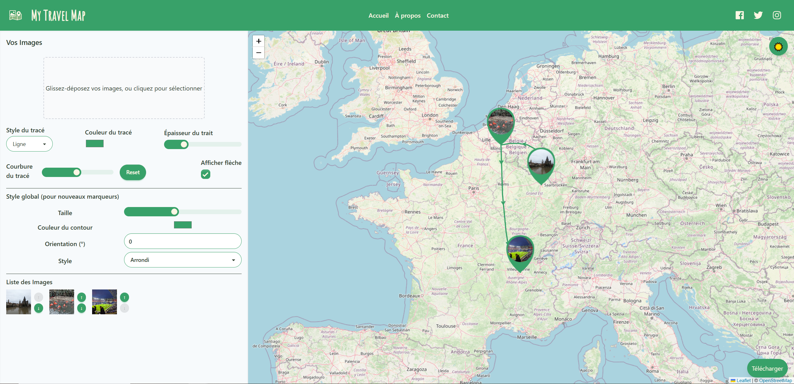 My Travel Map example