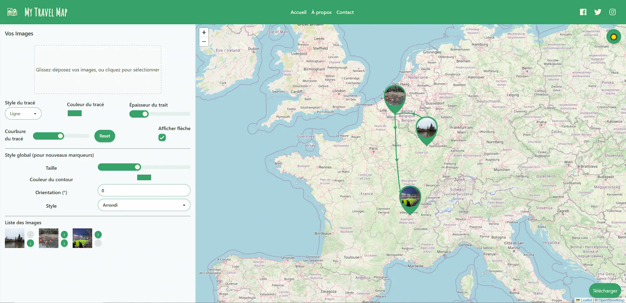 My Travel Map example